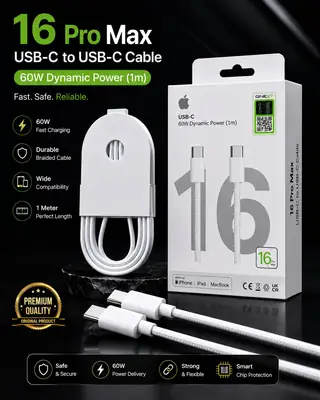 Cable 3 in 1 16 Pro Max C to C Cable Fast Charging cable