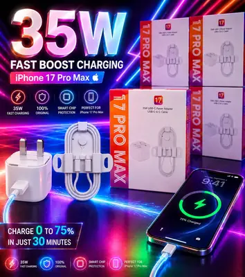 3 in 1 Mobile Phone Charger 35W Apple 17 Pro MAX C to C