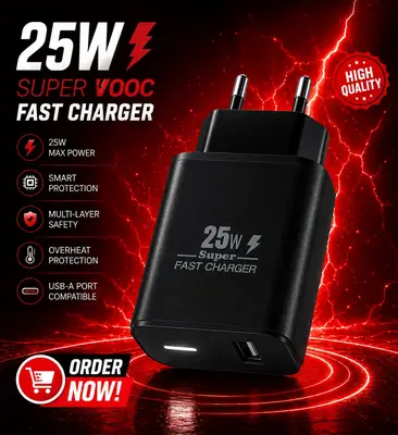 Realme 3 in 1 25W Super Fast Charging Adapter