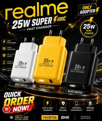 Realme 25W Premium Fast Charger Power Adapter