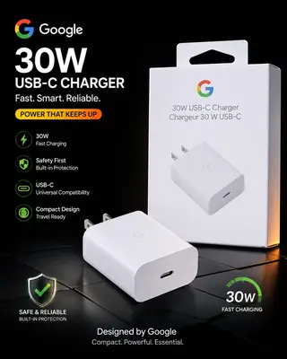 Google Pixel 30W Type-C Fast Charging Power Block