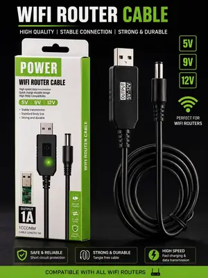 Router Power Bank CABLE Fast Travel, Router Cable PIN 