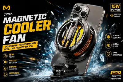 Mobile Gaming Fan 5 RGB Cooler for Android Smartphones