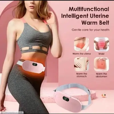 Period Cramp Relief Belt Portable Electric Heating Pad with Massager for Women