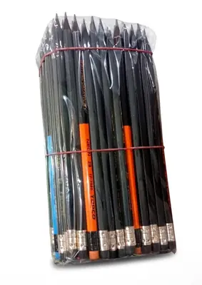 Premium HB Pencils 144 Pack with Rubber Head Eraser Top