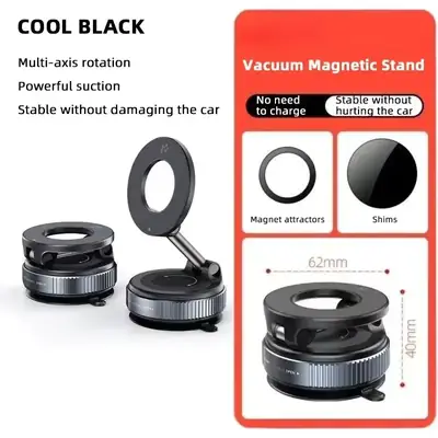 Magnetic 360° Car Phone Holder with Strong Suction Base
