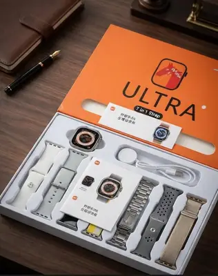 Ultra 7-in-1 Smartwatch Combo – Premium with 7 Straps 