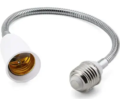 E27 T0 E27 Flexible Extend Bulb Holder. Screw Socket 