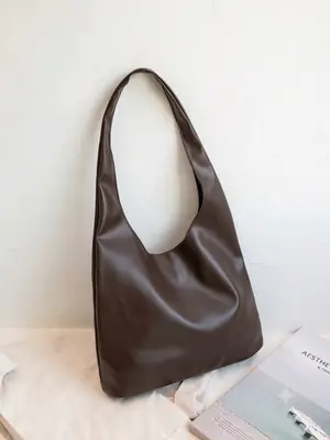 Girl's Rexine Plain Hobo Bag