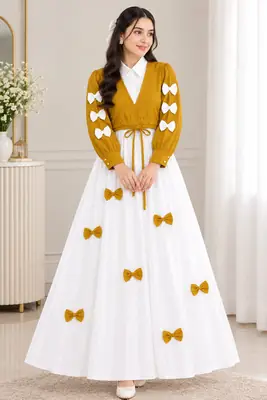 2 Pcs Women's Stitched Grip Plain Dress