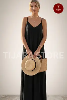 Jersey Plain Lightweight And Breathable Backlace Nightgown