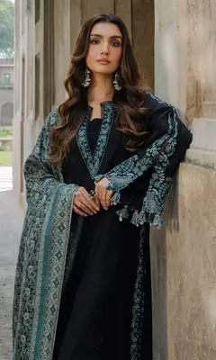3 Pcs Women's Unstitched Embroidered Suit(A&C)