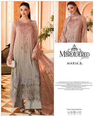 3 Pcs Women's Unstitched Hand Embroidered Suit(skf)