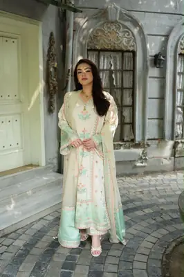3 Pcs Women's Unstitched Embroidered Suit(mi)