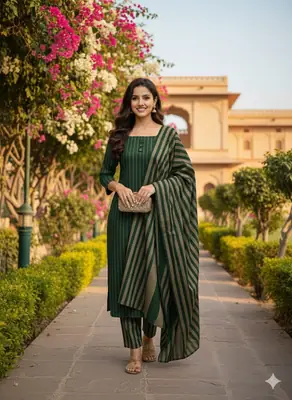 3 Pcs Women's Unstitched Printed Suit(bf)