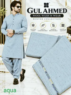 Men’s Unstitched Wool Plain Suit(mt)
