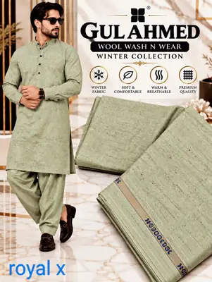 Men’s Unstitched Wool Plain Suit(mt)
