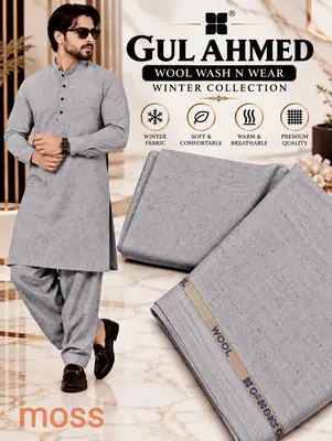 Men’s Unstitched Wool Plain Suit(mt)