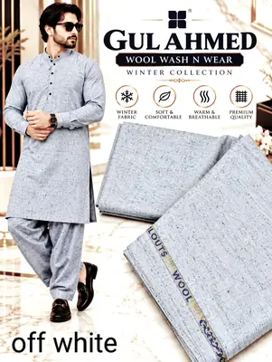 Men’s Unstitched Wool Plain Suit(mt)