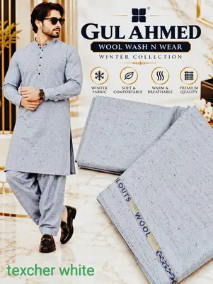 Men’s Unstitched Wool Plain Suit(mt)