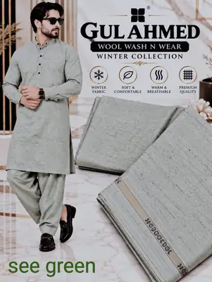 Men’s Unstitched Wool Plain Suit(mt)