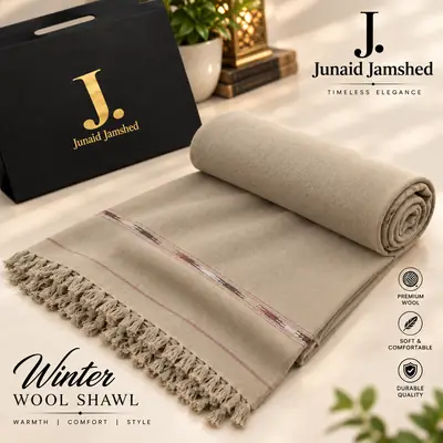 1 Pc Men's Pashmina Wool Plain Shawl(HB)