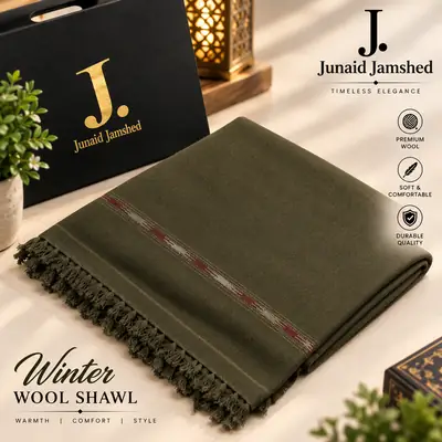 1 Pc Men's Pashmina Wool Plain Shawl(HB)