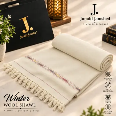 1 Pc Men's Pashmina Wool Plain Shawl(HB)