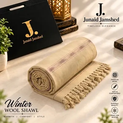 1 Pc Men's Pashmina Wool Plain Shawl(HB)