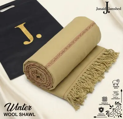 1 Pc Men's Pashmina Wool Plain Shawl