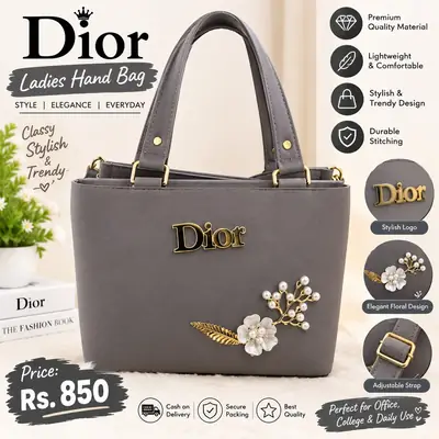 Girl's PU Leather Embroidered Hand Bag