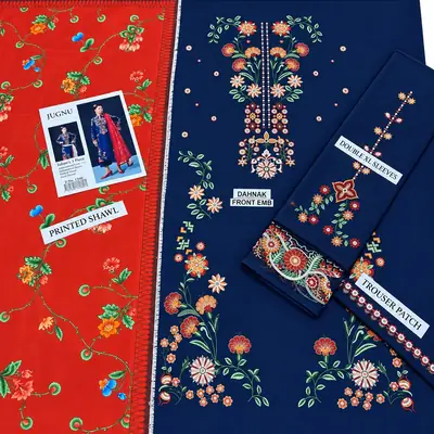 Winter Collection Dhanak 3 Piece Unstitched Suit 