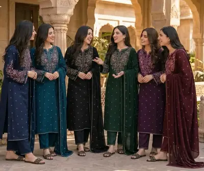 3 Pcs Women's Unstitched Embroidered Suit