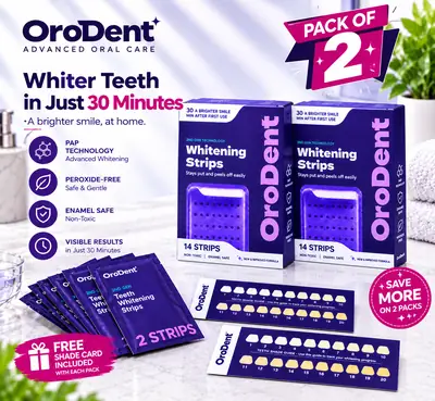 OroDent PAP Whitening Strips – Pack of 2