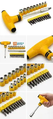 24 Pcs Plastic Tool Kit Set
