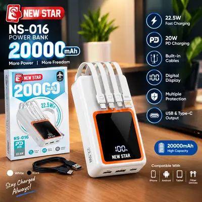 Compact Power Bank 2000 mah with fast charging