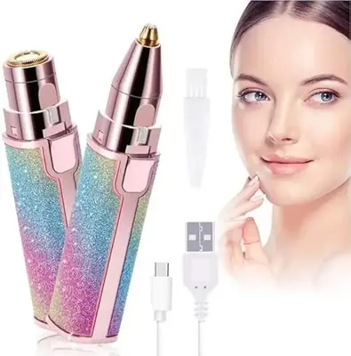 2-in1 Glitter Electric Eyebrow & Face Trimmer