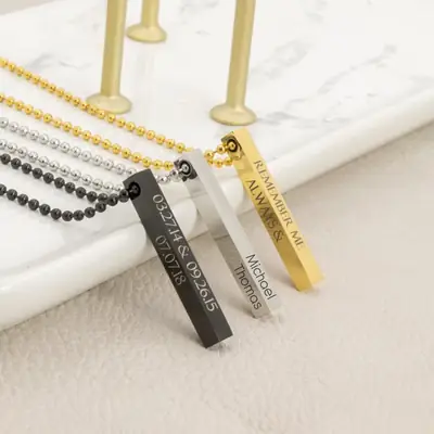Alphabet Design Silver Plated Necklace