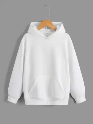 1 Pc Men's Polyester Fleece Plain Hoodie