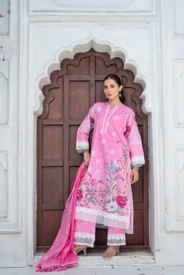 3 Pcs Women's Unstitched Printed Suit