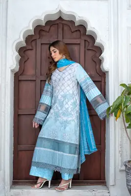 3 Pcs Women's Unstitched Printed Suit