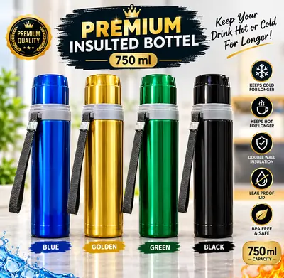 Insulated Thermos Water Bottle - 1 Pc for Perfect Hydration
