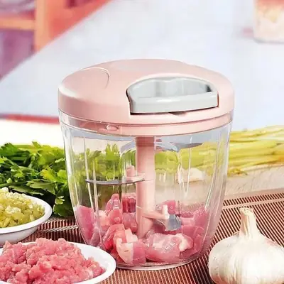 Manual Meat & Vegetable Chopper - Hand Pull Food Processor