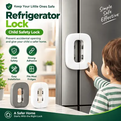 Fridge Lock Big Size Pack Of 2 (2pcs) Boxed Packaging
