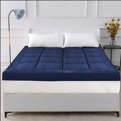 .Mattress Topper Queen 60"x78", 4" Thickness 800 GSM  Blue