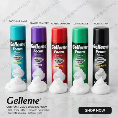 Gelleme Shaving Foam Lathers Quickly 400ml Comfort Glide