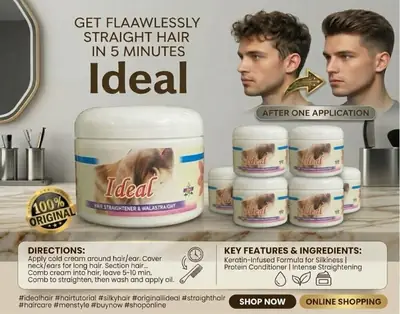 Ideal Hair Straightening Cream 300g and 1kg Big Jar
