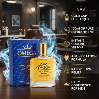 Omega Aftershave Lotion 100ml | Cooling Post Shave