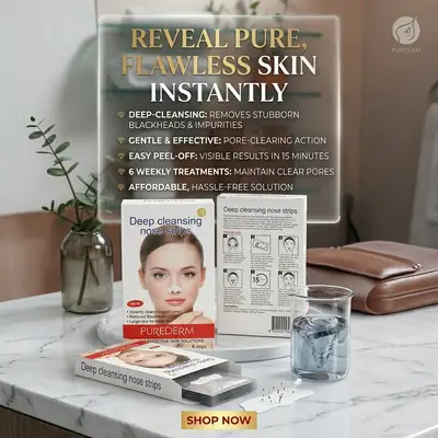 PureDerm Deep Cleansing Nose Strips for Blackheads & Pores