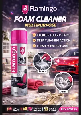 Flamingo Multipurpose Foam Cleaner 650ml Stain Remover